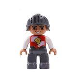 Single Sale Big Size Pirate soldier Pilot Building Blocks Character Compatible With Legoingly Duplo Figures Toys For Baby Kids