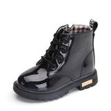 NEW 2019 Girls Leather Boots Boys Shoes Spring Autumn PU Leather Children Boots Fashion Toddler Kids Boots Warm Winter Boots 3BB