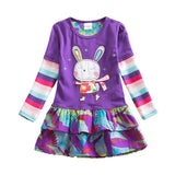 DXTON 2018 New Girls Dresses Long Sleeve Baby Girls Winter Dresses Kids Cotton Clothing Casual Dresses for 2-8 Years Children