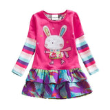 DXTON 2018 New Girls Dresses Long Sleeve Baby Girls Winter Dresses Kids Cotton Clothing Casual Dresses for 2-8 Years Children