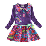 DXTON 2018 New Girls Dresses Long Sleeve Baby Girls Winter Dresses Kids Cotton Clothing Casual Dresses for 2-8 Years Children