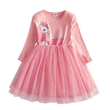 DXTON 2018 New Girls Dresses Long Sleeve Baby Girls Winter Dresses Kids Cotton Clothing Casual Dresses for 2-8 Years Children