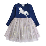 DXTON 2018 New Girls Dresses Long Sleeve Baby Girls Winter Dresses Kids Cotton Clothing Casual Dresses for 2-8 Years Children