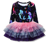 DXTON 2018 New Girls Dresses Long Sleeve Baby Girls Winter Dresses Kids Cotton Clothing Casual Dresses for 2-8 Years Children