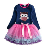 DXTON 2018 New Girls Dresses Long Sleeve Baby Girls Winter Dresses Kids Cotton Clothing Casual Dresses for 2-8 Years Children