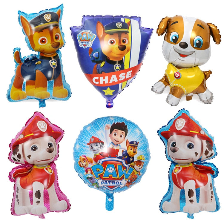 Hot Paw Patrol Birthday Decoration Figure Toys Puppy Patrol Balloon Toys Party Room Decor Chase Marshall Ballon Kids Girls Toy