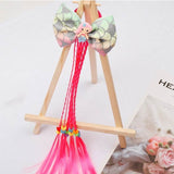 Xugar Hair Accessories Hair Bows Hair Bands for Girls Mermaid Bowknot Scrunchie for Hair Tie Kids Colorful Long Braid Headband