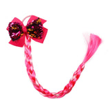 Xugar Hair Accessories Hair Bows Hair Bands for Girls Mermaid Bowknot Scrunchie for Hair Tie Kids Colorful Long Braid Headband