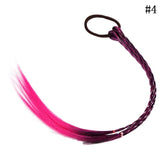 New Girls Colorful Wigs Ponytail Hair Ornament Headbands Rubber Bands Beauty Hair Bands Headwear Kids Hair Accessories Head Band