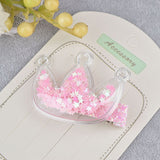 New transparent PU with colorful Sequin Star Kids hair clips kids stars lovely crown hairpin girls hair accessories
