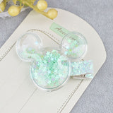 New transparent PU with colorful Sequin Star Kids hair clips kids stars lovely crown hairpin girls hair accessories