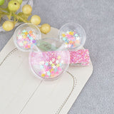 New transparent PU with colorful Sequin Star Kids hair clips kids stars lovely crown hairpin girls hair accessories
