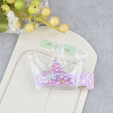 New transparent PU with colorful Sequin Star Kids hair clips kids stars lovely crown hairpin girls hair accessories