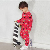 Children Winter Clothes Baby Boys Cartoon Clothing Sets Cute Rabbit Printed Warm Sweatsets for Baby Boys Girls Kids Clothes